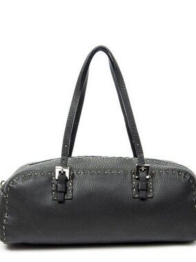 Fendi Mini Bow Sling Bag Black Selleria Leather